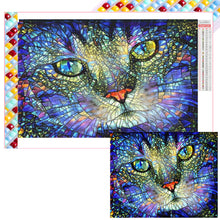 Load image into Gallery viewer, Diamond Painting - Full Square - Cat glass art (50*40CM)
