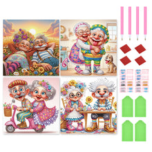 Load image into Gallery viewer, 4pcs Partial Special Diamond Painting Set - Warm old man (30*30CM)
