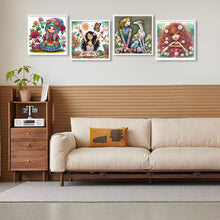 Load image into Gallery viewer, 4pcs Partial Special Diamond Painting Set - Girl (30*30CM)
