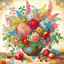 Load image into Gallery viewer, Diamond Painting - Partial Special Shaped - Colorful Flowers In A Vase (30*30CM)
