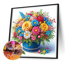 Load image into Gallery viewer, Diamond Painting - Partial Special Shaped - Colorful Flowers In A Basket (30*30CM)
