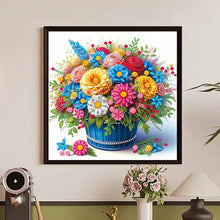 Load image into Gallery viewer, Diamond Painting - Partial Special Shaped - Colorful Flowers In A Basket (30*30CM)
