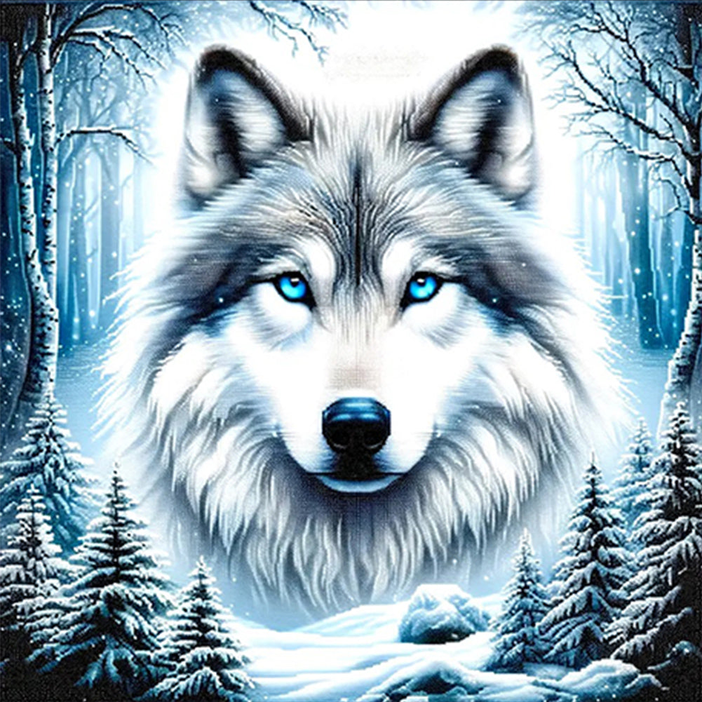 4pcs Round Diamond Painting Set - Wolf Series (30*40CM)