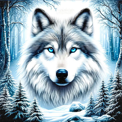 4pcs Round Diamond Painting Set - Wolf Series (30*40CM)