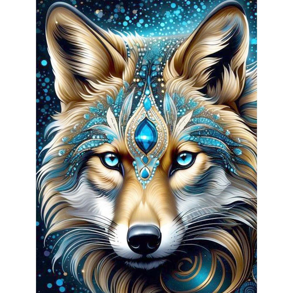 4pcs Round Diamond Painting Set - Wolf Series (30*40CM)