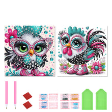Load image into Gallery viewer, 2pcs Partial Special Diamond Painting Set - Colorful Chicken (30*30CM)

