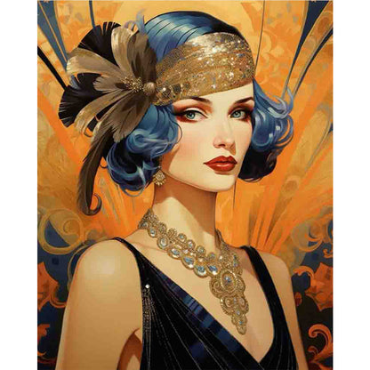 4pcs Round Diamond Painting Set - Girl Series (40*60CM)
