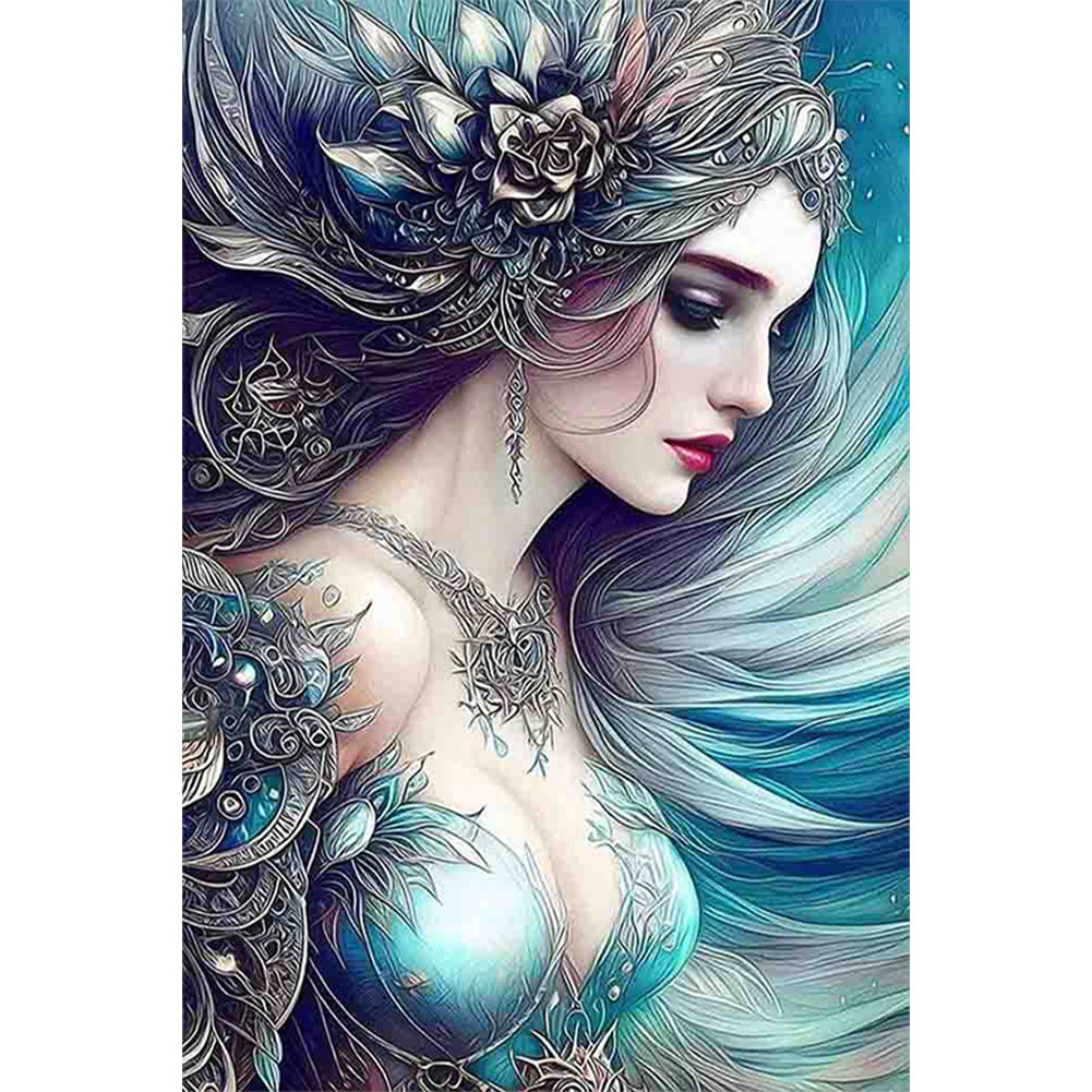 4pcs Round Diamond Painting Set - Girl Series (40*60CM)