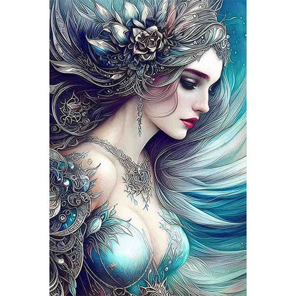 4pcs Round Diamond Painting Set - Girl Series (40*60CM)