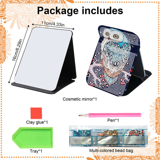 Special Shape Butterfly Desktop Diamond Mirror Art Kits Bedroom Table Wall Decor