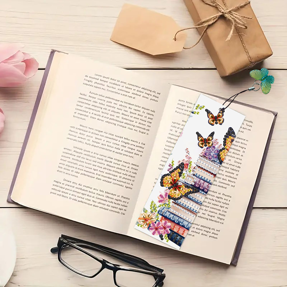3Pcs Special Shape Book Butterfly 5D DIY Diamond Painting Bookmark
