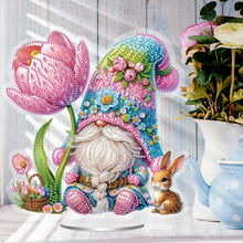 Load image into Gallery viewer, Acrylic Special Shape Tulip Gnome 5D DIY Diamond Painting Desktop Ornaments

