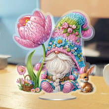 Load image into Gallery viewer, Acrylic Special Shape Tulip Gnome 5D DIY Diamond Painting Desktop Ornaments
