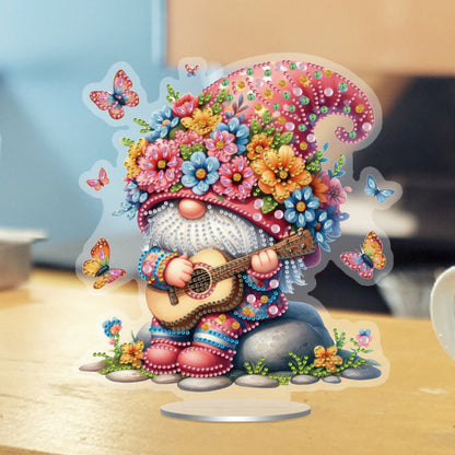Acrylic Special Shape Guitar Gnome 5D DIY Diamond Painting Desktop Ornaments