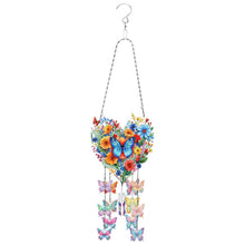 Load image into Gallery viewer, Acrylic Double Sided Flower Heart Crystal Wind Chimes Pendant Kit for Wall Decor
