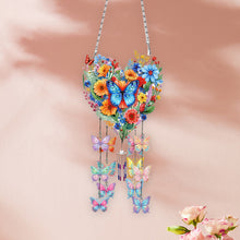 Load image into Gallery viewer, Acrylic Double Sided Flower Heart Crystal Wind Chimes Pendant Kit for Wall Decor
