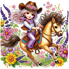 Load image into Gallery viewer, Diamond Painting - Partial Special Shaped - cowgirl (30*30CM)
