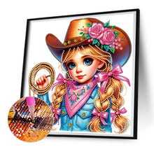 Load image into Gallery viewer, Diamond Painting - Partial Special Shaped - cowgirl (30*30CM)
