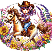 Load image into Gallery viewer, Diamond Painting - Partial Special Shaped - cowgirl (30*30CM)

