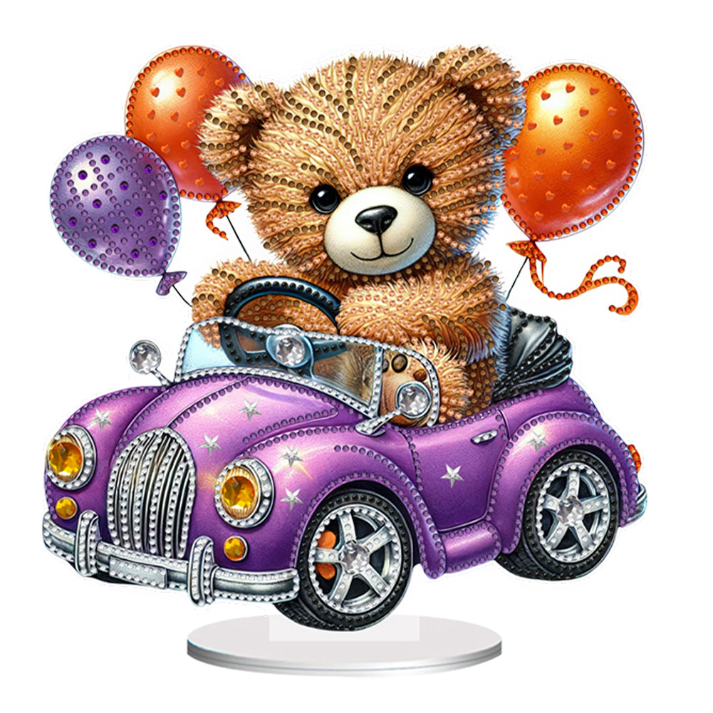 Acrylic Special Shape Bear Diamond Painting Desktop Decors for Home Office Decor