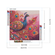 Load image into Gallery viewer, Diamond Painting - Full Round - Red golden peacock (40*40CM)
