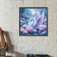 Load image into Gallery viewer, Diamond Painting - Full Round - Lotus pond white swan (40*40CM)
