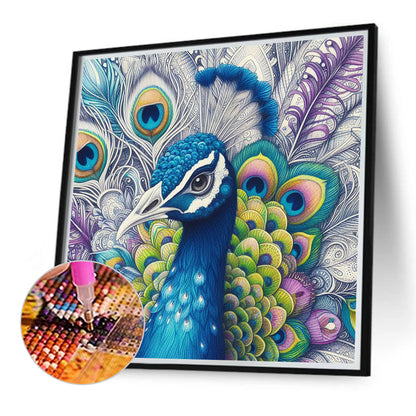 Diamond Painting - Full Round - Peacock (40*40CM)