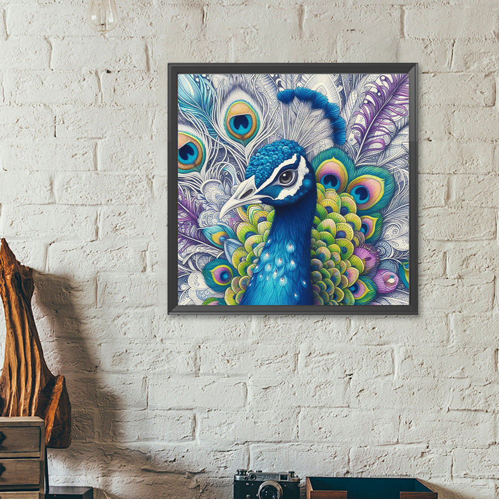 Diamond Painting - Full Round - Peacock (40*40CM)