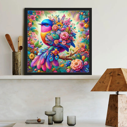 Diamond Painting - Full Round - Bouquet bird (40*40CM)