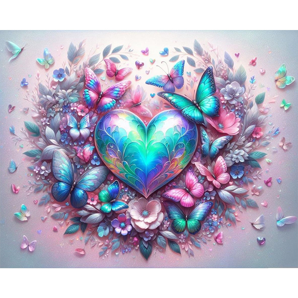 Diamond Painting - Full Round - Love butterfly (50*40CM)