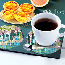 Load image into Gallery viewer, 8Pcs Wooden Butterfly DIY Coaster Diamond Dot Kits Round Diamond Art Coasters
