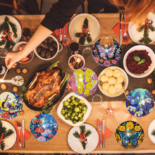 Load image into Gallery viewer, 8Pcs Wooden Butterfly DIY Coaster Diamond Dot Kits Round Diamond Art Coasters
