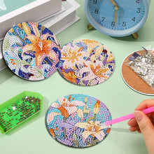 Load image into Gallery viewer, 8Pcs Wooden Butterfly DIY Coaster Diamond Dot Kits Round Diamond Art Coasters
