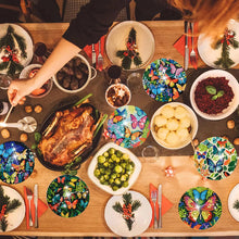 Load image into Gallery viewer, 8Pcs Wooden Butterfly DIY Coaster Diamond Dot Kits Round Diamond Art Coasters
