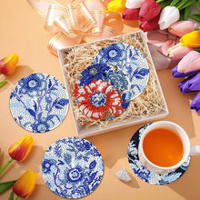 Load image into Gallery viewer, 8Pcs Wooden Butterfly DIY Coaster Diamond Dot Kits Round Diamond Art Coasters
