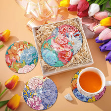 Load image into Gallery viewer, 8Pcs Wooden Butterfly DIY Coaster Diamond Dot Kits Round Diamond Art Coasters
