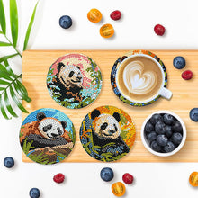 Load image into Gallery viewer, 8Pcs Wooden Butterfly DIY Coaster Diamond Dot Kits Round Diamond Art Coasters
