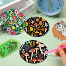 Load image into Gallery viewer, 8Pcs Wooden Butterfly DIY Coaster Diamond Dot Kits Round Diamond Art Coasters

