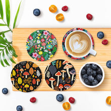 Load image into Gallery viewer, 8Pcs Wooden Butterfly DIY Coaster Diamond Dot Kits Round Diamond Art Coasters

