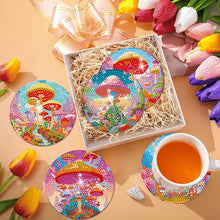 Load image into Gallery viewer, 8Pcs Wooden Butterfly DIY Coaster Diamond Dot Kits Round Diamond Art Coasters
