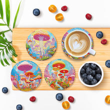 Load image into Gallery viewer, 8Pcs Wooden Butterfly DIY Coaster Diamond Dot Kits Round Diamond Art Coasters
