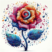 Load image into Gallery viewer, Diamond Painting - Full Round - musical note flowers (30*30CM)
