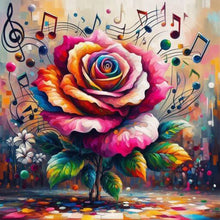 Load image into Gallery viewer, Diamond Painting - Full Round - musical note flowers (30*30CM)
