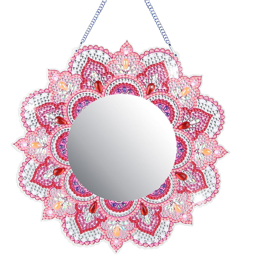 Mandala Acrylic Special Shape Desktop Diamond Mirror Art Kits for Dressing Table