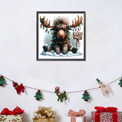 Diamond Painting - Full Round - Christmas reindeer (30*30CM)