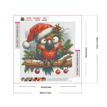 Diamond Painting - Full Round - Christmas parrot (30*30CM)