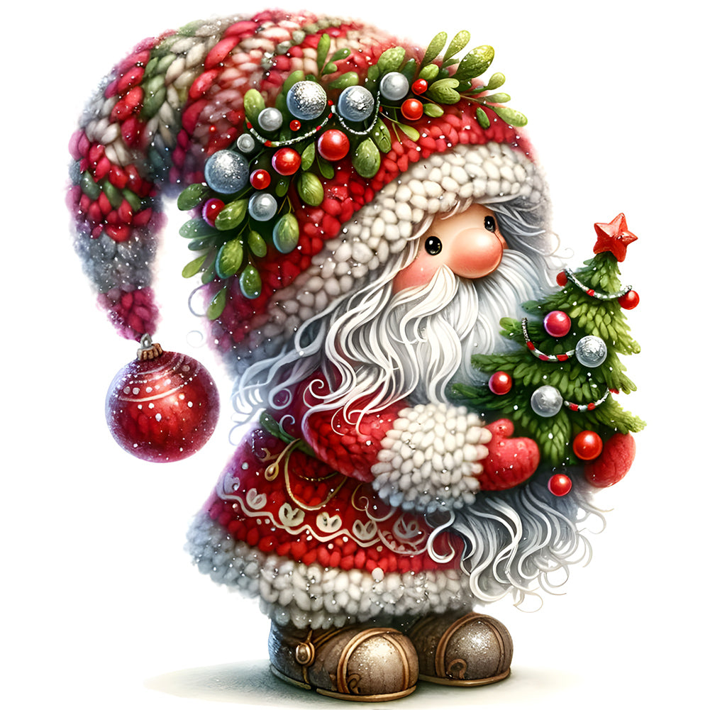 Diamond Painting - Full Round - Christmas gnome (30*30CM)