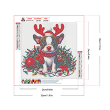 Load image into Gallery viewer, Diamond Painting - Full Round - Christmas puppy (30*30CM)
