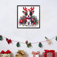 Load image into Gallery viewer, Diamond Painting - Full Round - Christmas puppy (30*30CM)
