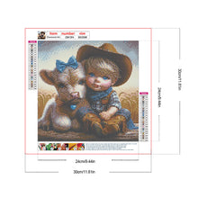 Load image into Gallery viewer, Diamond Painting - Full Round - Cow cowboy (30*30CM)
